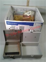 Job Lot ~ 2 metal cash boxes, gift set items &
