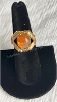 1970 Bent Wire stone ring size 7