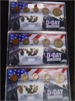3 SETS OF D-DAY ANNIVERSARY COINS