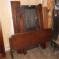 VINTAGE WOOD- DOORS, TABLE LEAF, TRIM, HEADBOARD