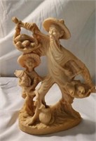 Carved Chinese Man & Boy Going Fishing