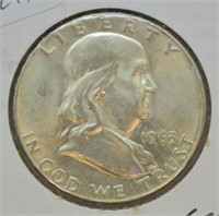 1963 D FRANKLIN HALF GEM FBL