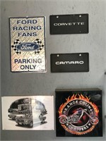 CORVETTE CAMARO FORD ADV SIGNS