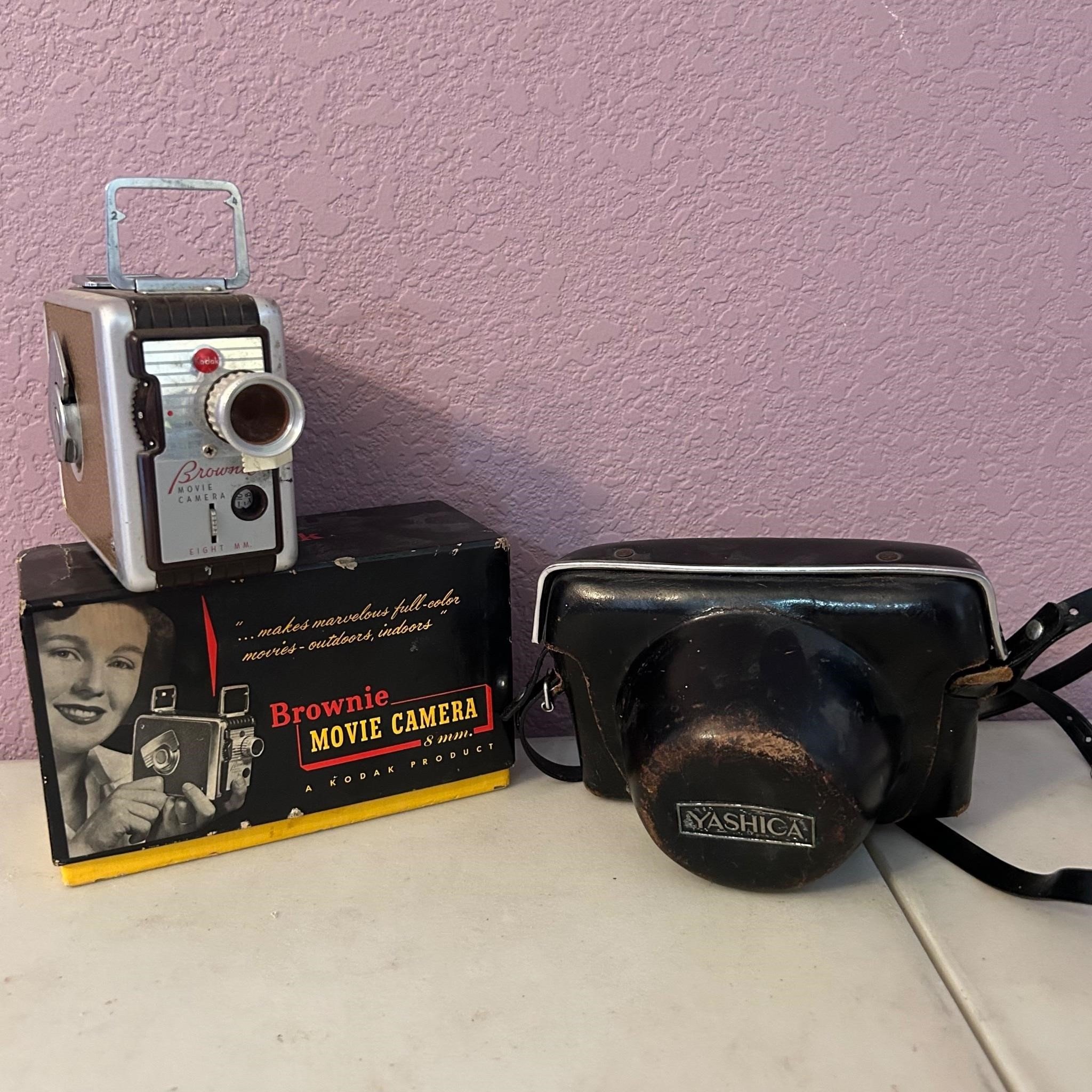 Brownie Kodak Movie Camera, Yashica Camera