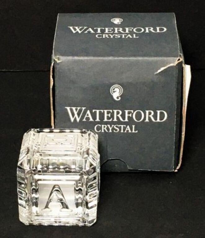 Waterford Crystal Baby Block