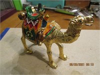 Brass Enambled Camel Trinket Holder