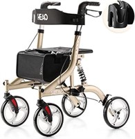HEAO Rollator Walker with Seat for Seniors,4 x