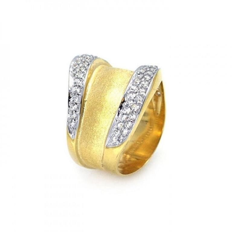 Sterling Silver Pave Set Crystal Ring