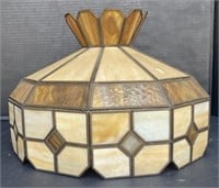 (AV) Antique Stained Glass Lampshade. One Panel