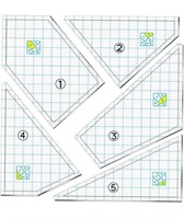 5 Pack Quilting Rulers Templates,Creative