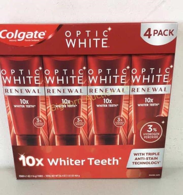 Colgate Optic White 4 Pack Toothpaste