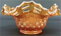 Fenton Marigold Lattice Open Lace Bowl