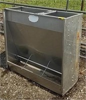 1 sided stainless steel hog feeder approximately