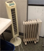 B&D TOWER FAN W/REMOTE, ELECTRIC HEATER