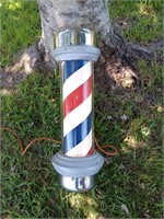 Vintage Barber Pole light 26" tall works great.