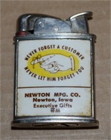 Vintage Newton Mfg Co Advertising Evans Lighter