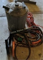 Galvanized Fuel Can, Come Along, Extension Cord,