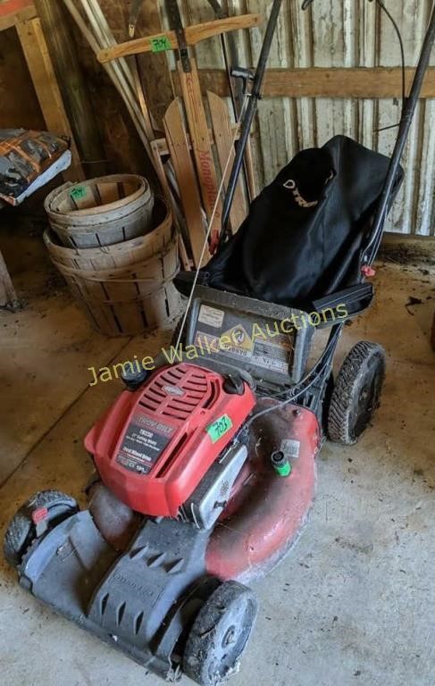 Troy-bilt Tb230 Push Mower. Inside Barn