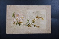 1916 WW1 SILK EMBROIDERED POSTCARD ATTRIBUTED