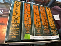 *5 CHILTON LABOR GUIDE/PARTS MANUALS 1980'S & 90'S