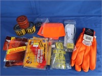 Gun Lock, Toe Warmers, Non-Slip Orange Gloves &