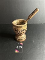 Wooden Mortar & Pestle