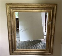 WALL MIRROR GILDED GOLD COLORED WOOD CRAME  23” x