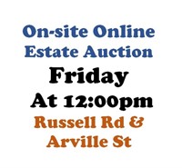WELCOME TO OUR FRI. @12pm ONLINE PUBLIC AUCTION