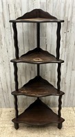 Vintage Wooden Four Tier Knick-Knack Shelf