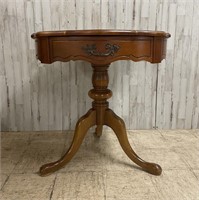French Provincial Leather Top Table