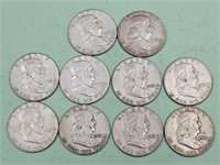 10-1961 Silver Half Dollar Coins