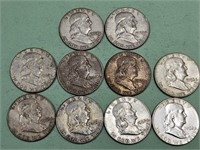 10-1962 Silver Half Dollar Coins