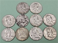 10-1954 Silver Half Dollar Coins