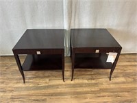 Pair Christopher Guy Java Finish Nightstands