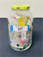 Jar of Buttons, Sequin & Sewing Related Items