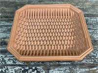 Bennington Pottery basket weave serving tray