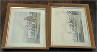 Pair of framed prints 'The High Mettled Racer'