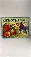 Kentucky Cardinal Apples Brand metal sign