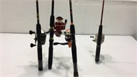 Four Fishing Rods with Reels K12C
