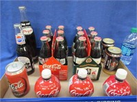 coca-cola bottles & can -2 pepsi bottles & others