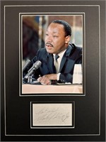 Martin Luther King JR Custom Matted Autograph Disp