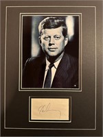 John Kennedy Custom Matted Autograph Display