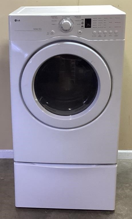 LG FRONT LOAD WHITE DRYER, MODEL NO. DLE2140W
