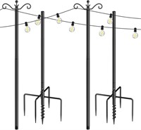 $120 String Light Poles for Outside 2 Pack,
