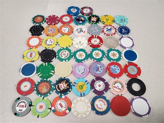 Huge Casino Chip Collection Timed Auction Part 1 of 3