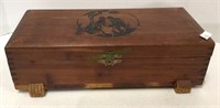 Antique dresser top cedar box with feet and