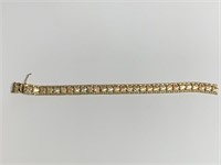 Stamped 14K Gold Bracelet 7.5" Long