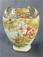 Hand Painted Nippon Two Handled Vase