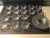 Glass plates and cups - Desert set