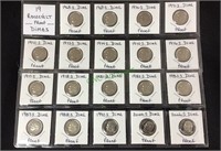 Coins, 19 Roosevelt proof dimes,